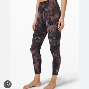 lululemon athletica Tie-Dye Leggings - Black and Brown